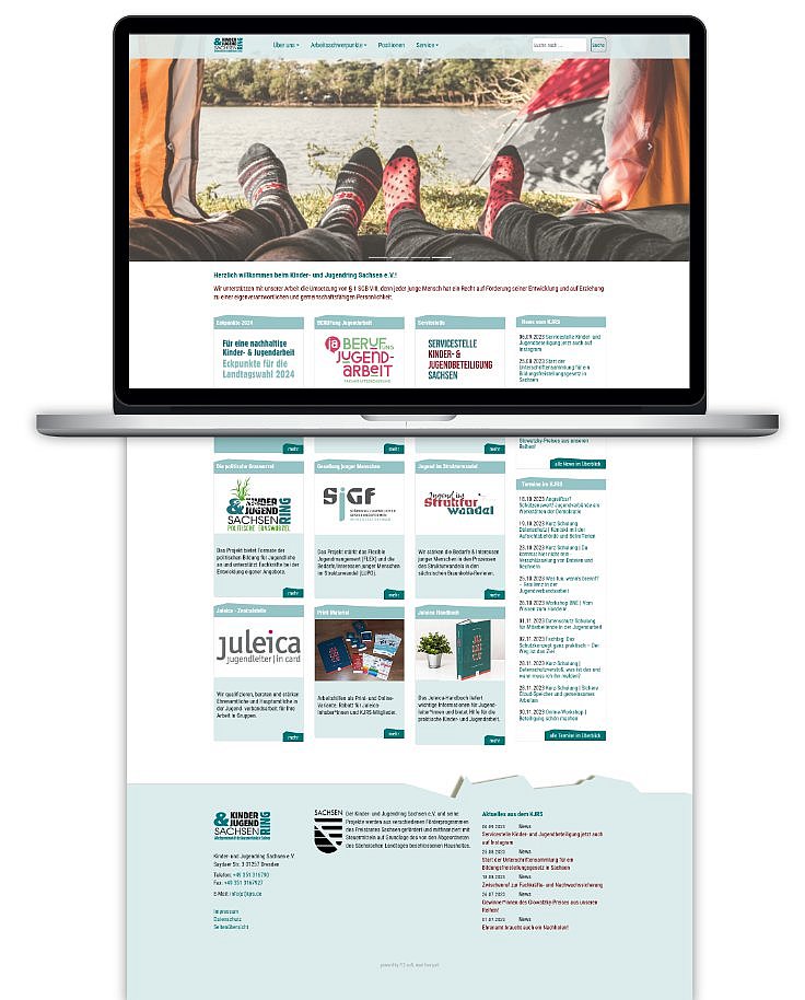 Modernes Webdesign-Konzept mit Rügen-Bezug Modernes Webdesign-Konzept mit Rügen-Bezug