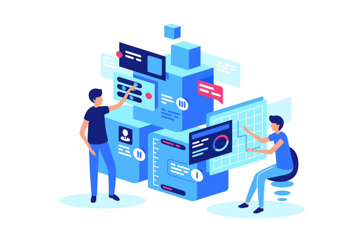 Webdesign-Trenddarstellung mit Elementen aus Altenburg