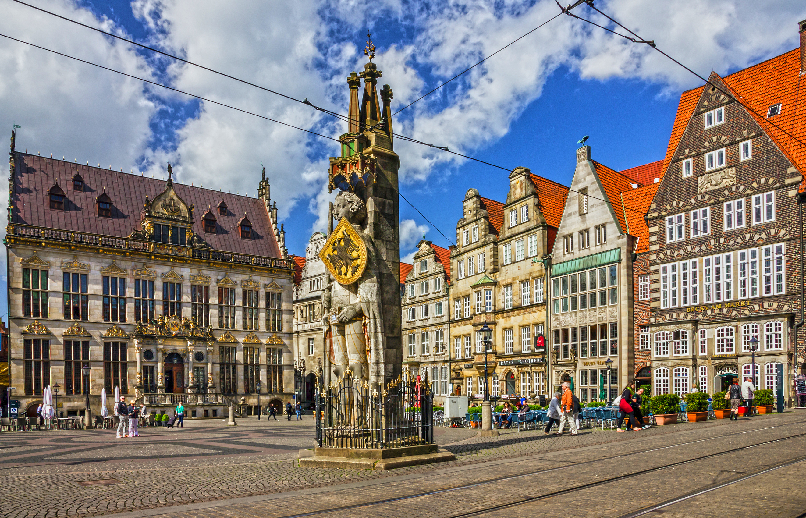 Kreatives Webdesign-Layout mit Bremen-Thematik