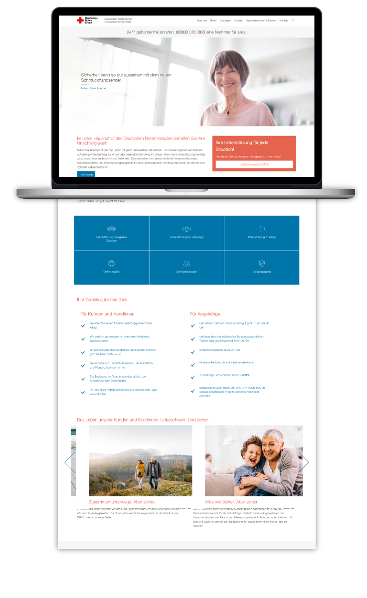 Modernes Webdesign-Layout mit Bezug zu Magdeburg